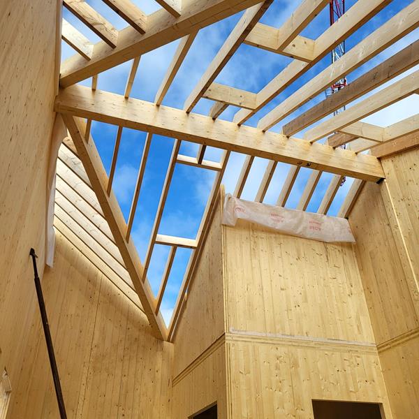 Poutres BSH en qualité visible et non visible lors de l’installation